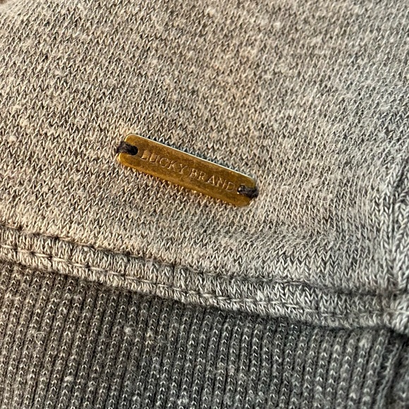 Lucky Brand Distressed Off-the-shoulder Crewneck Sweatshirt - Picture 9 of 11